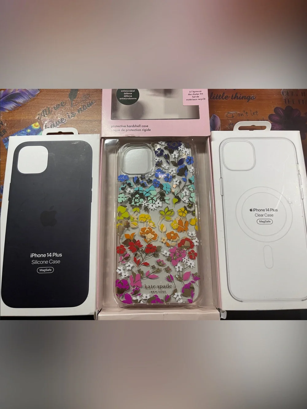 Kate Spade and Apple iPhone 14 Plus case bundle.